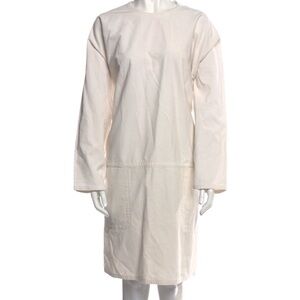 Sofie D'Hoore Elegant Cream Long Sleeve corduroy Dress